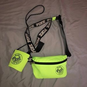 Victoria Secret Neon Green Fanny Pack&Drink-holder
